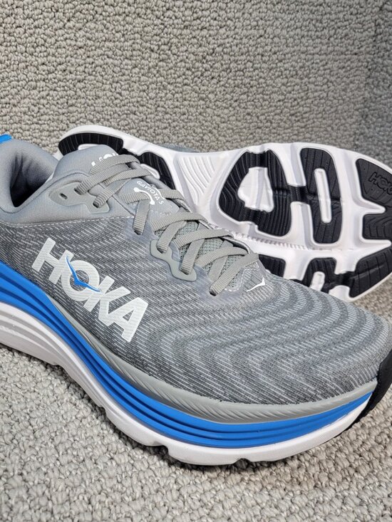 Hoka One One Gaviota 5 Men\'s Size 9D Limestone Diva Blue Running Shoes 1127929 main image 11